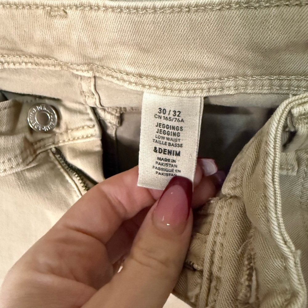 H&M Tan‎ Women Jeggings Size 30 - Picture 2 of 4
